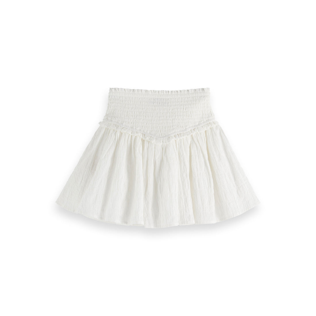 Scotch Shrunk White Smocked Skirt