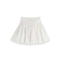 Scotch Shrunk White Smocked Skirt