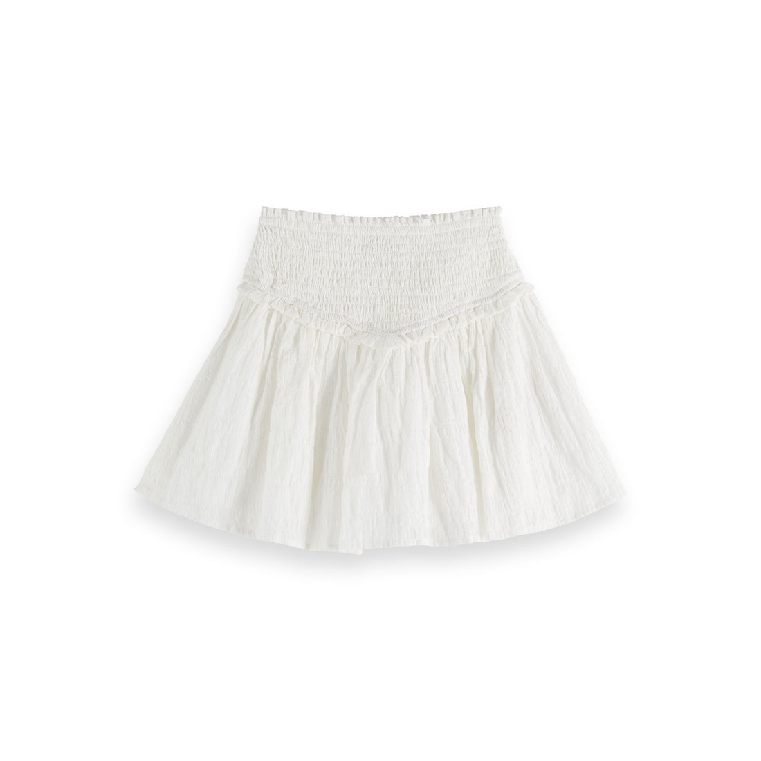 Scotch Shrunk White Smocked Skirt