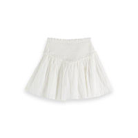 Scotch Shrunk White Smocked Skirt