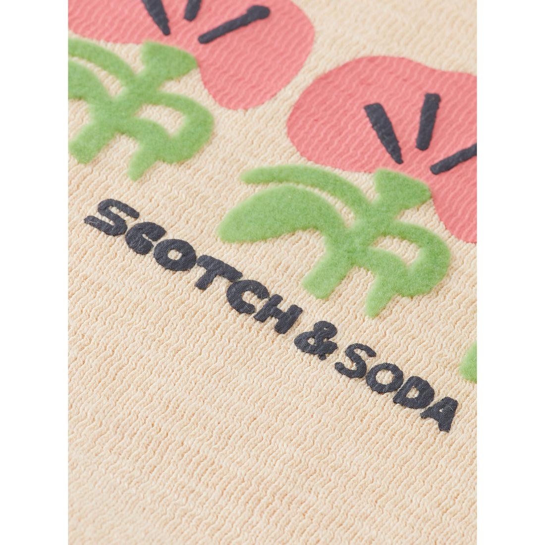 Scotch Shrunk Powder Peach Artwork Crewneck