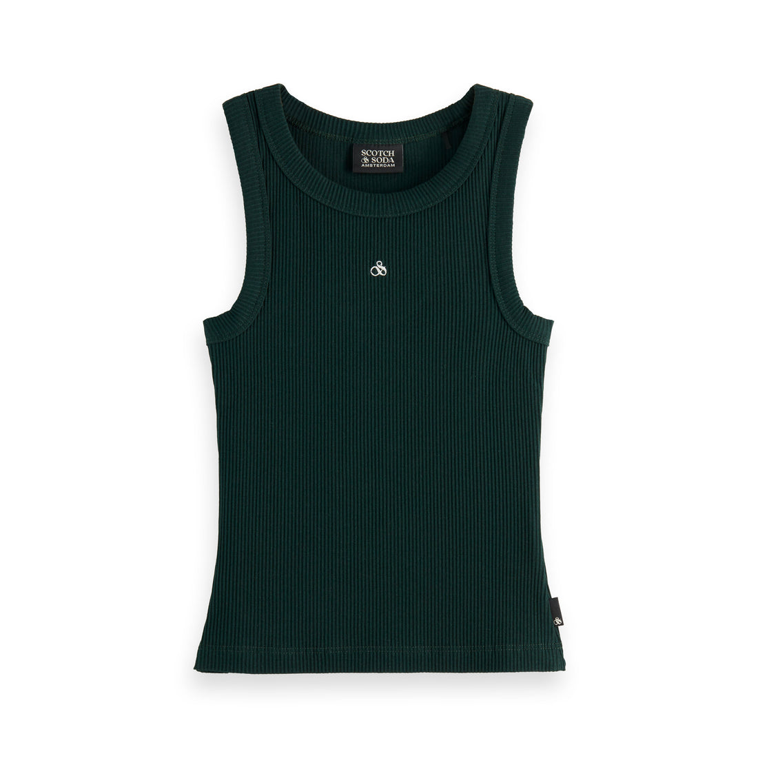 Scotch Shrunk Amsterdam Green Rib Slim Fit Tank