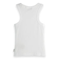 Scotch Shrunk White Rib Slim Fit Tank