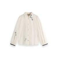 Scotch Shrunk Soft Ice Embroidered Summer Blouse