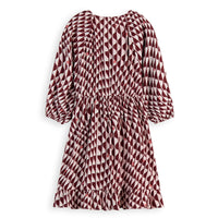 Scotch Shrunk Pink Wavy Printed Viscose Dress