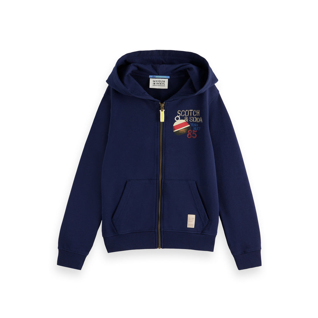 Scotch Shrunk Navy Zip Up Hoodie