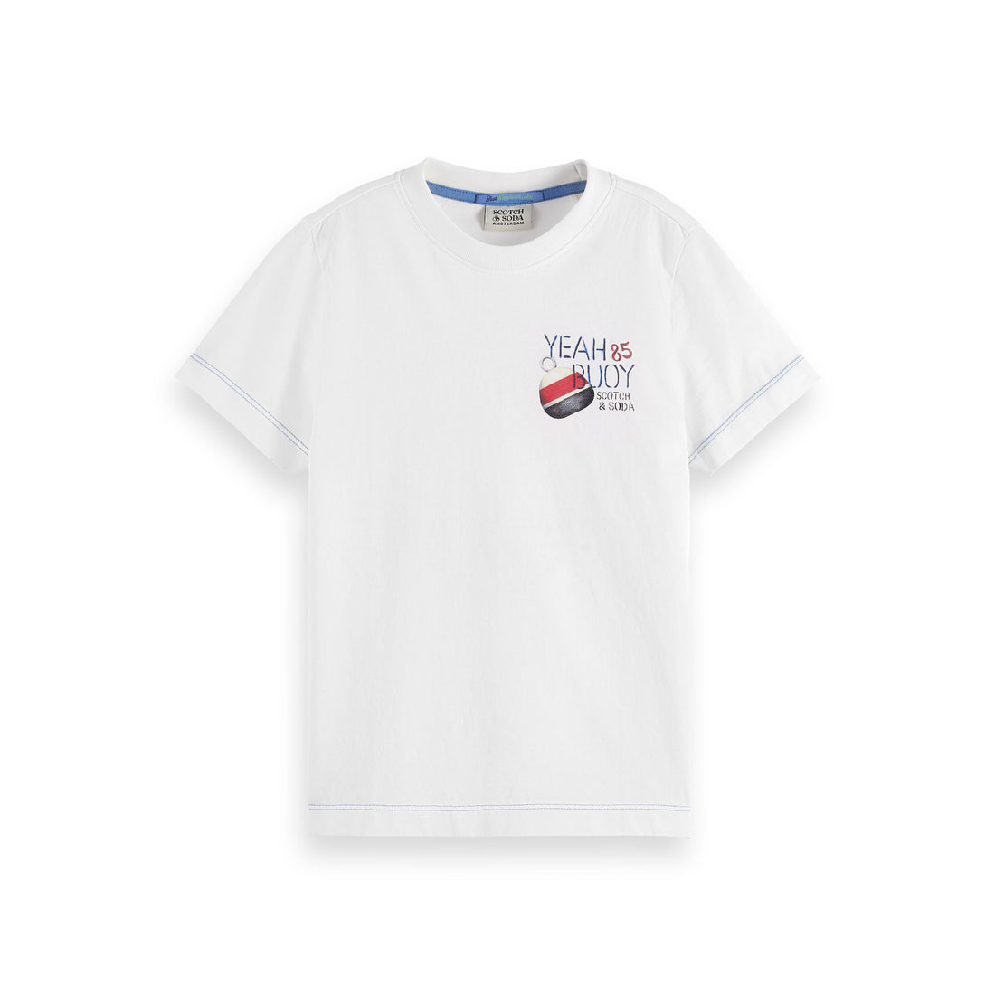 Scotch Shrunk White Front And Back Artwork T-Shirt