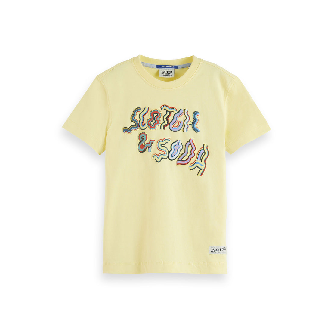 Scotch Shrunk Sorbet Yellow Artwork T-Shirt