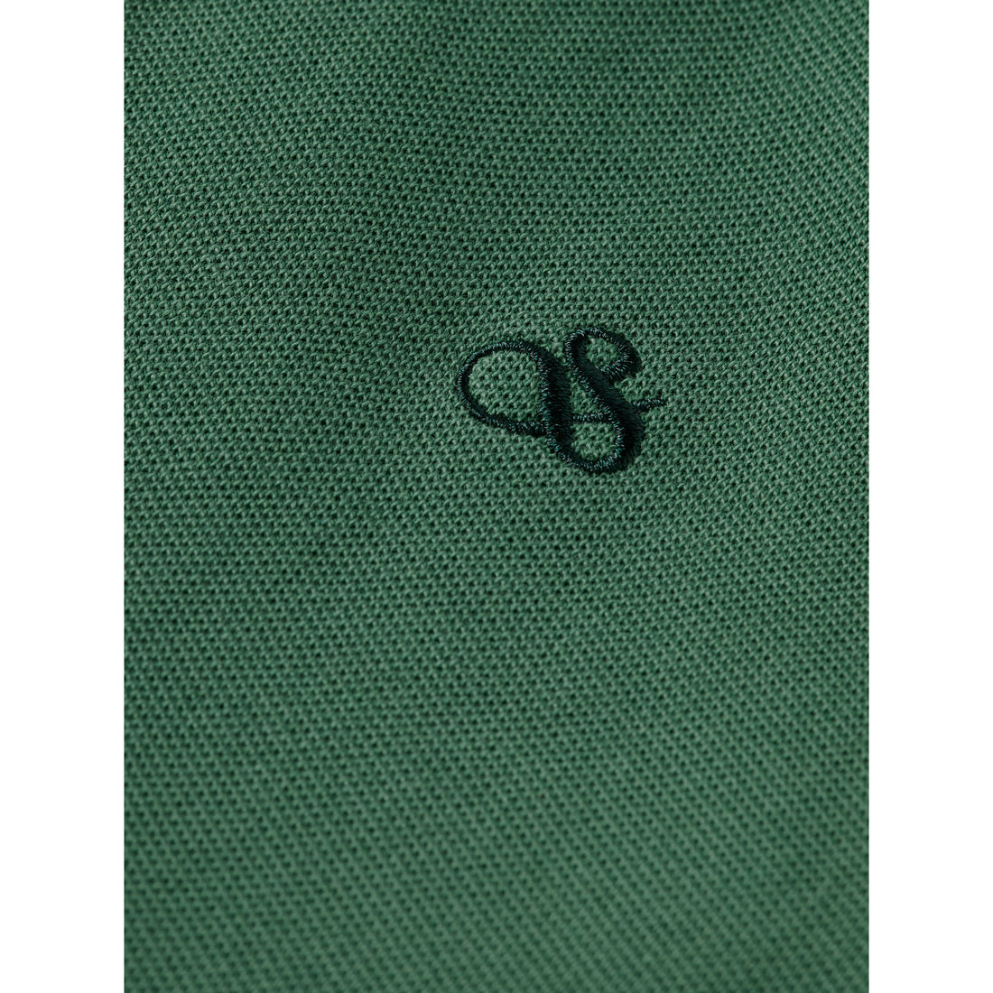 Scotch Shrunk Bench Green Pique Polo