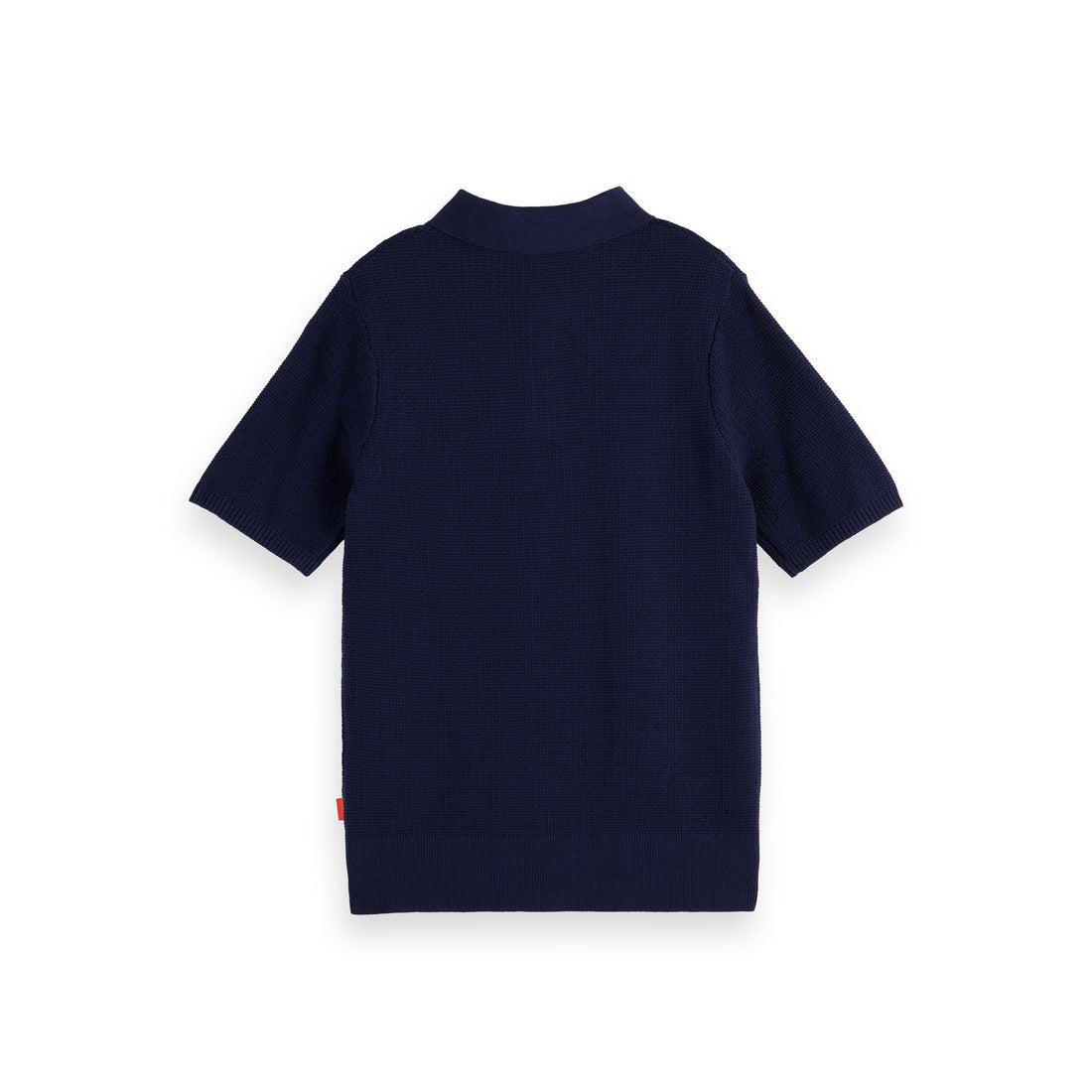 Scotch Shrunk Navy Structured Knitted Polo