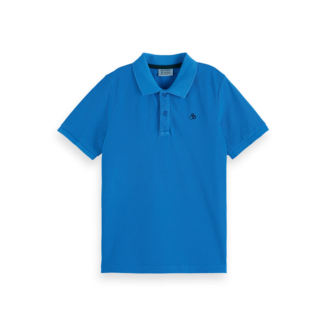 Scotch Shrunk League Blue Pique Polo