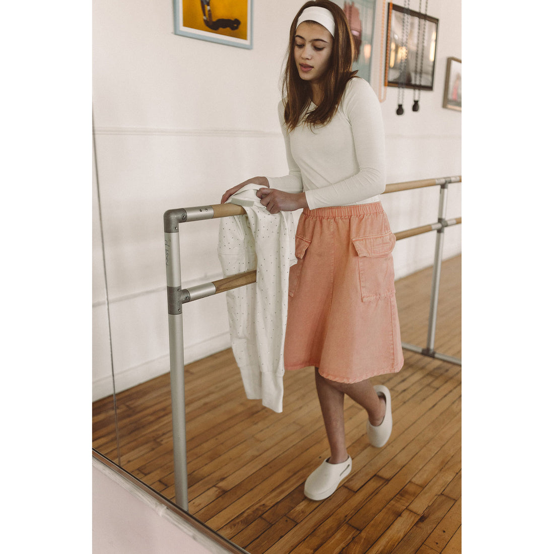 Elements Peach Wash Cargo Skirt