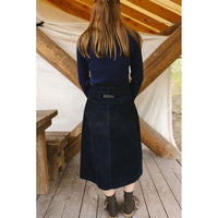 ELEMENTS Navy Denim Mid Calf Skirt