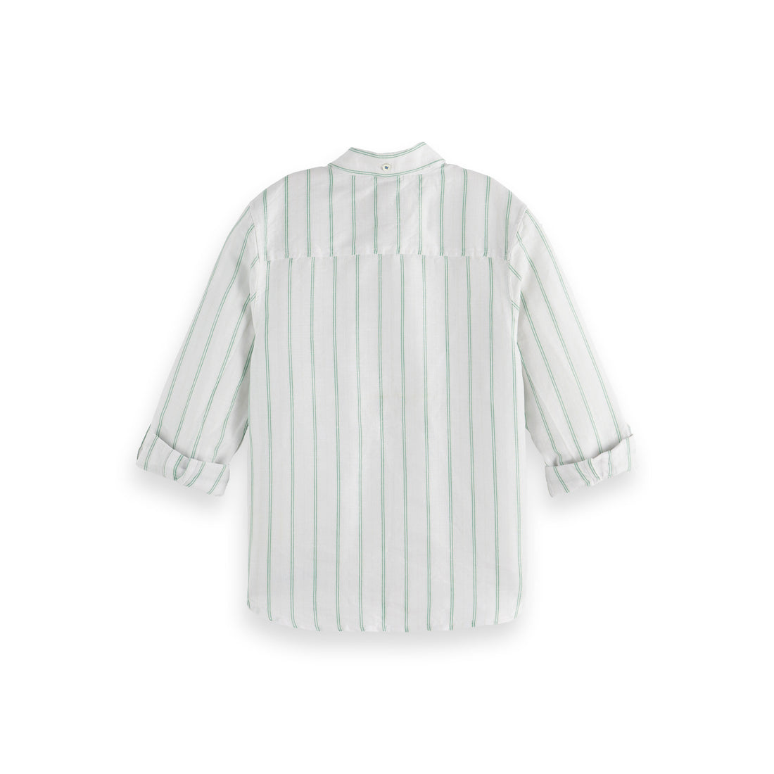 Scotch Shrunk White Stripe Linen Blend  Shirt