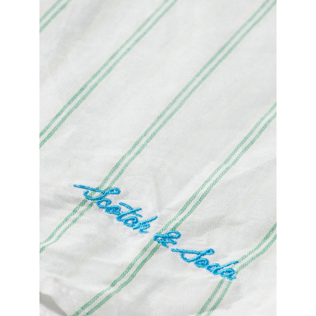 Scotch Shrunk White Stripe Linen Blend  Shirt