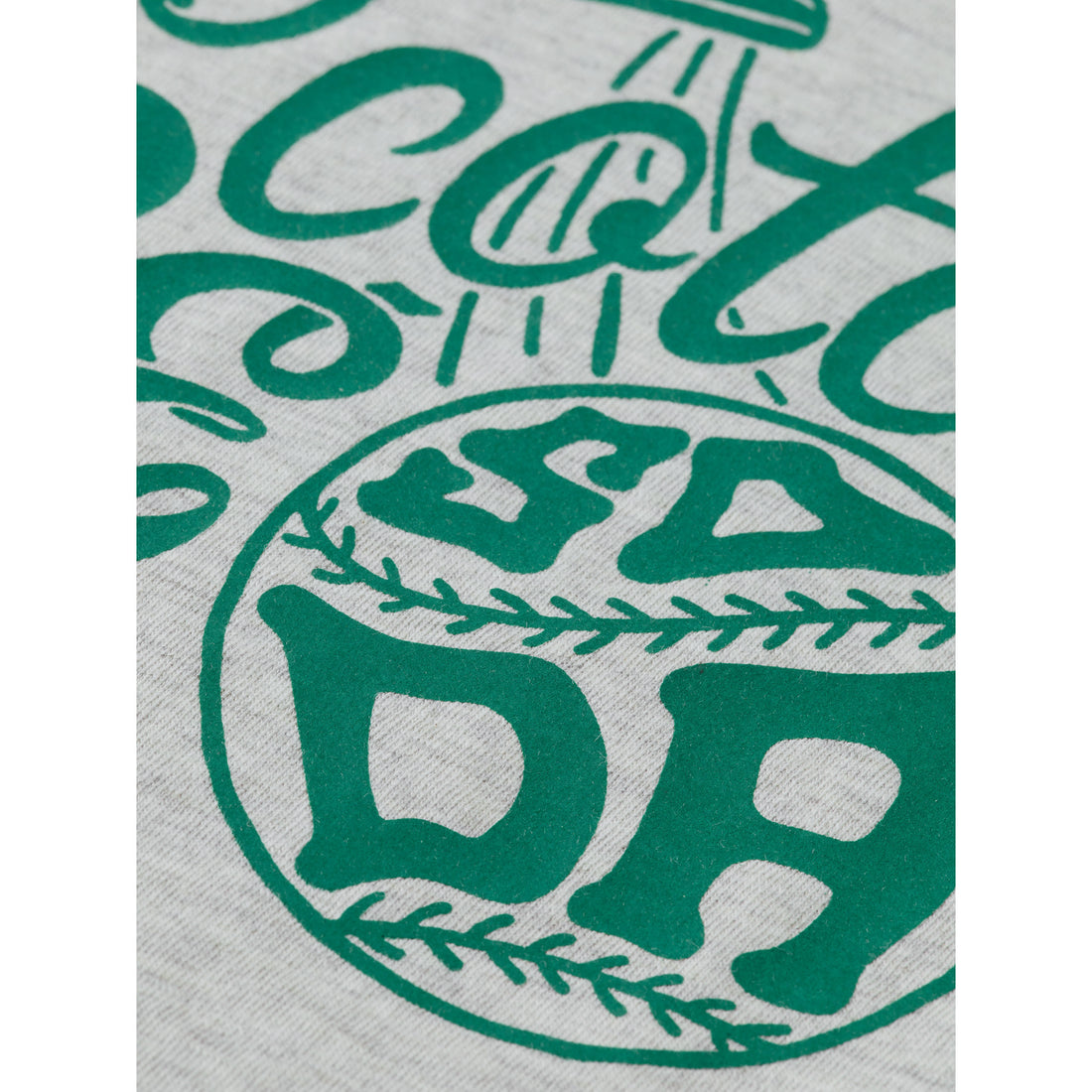 Scotch Shrunk Grey Melange Artwork T-Shirt