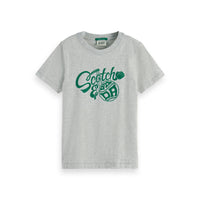 Scotch Shrunk Grey Melange Artwork T-Shirt