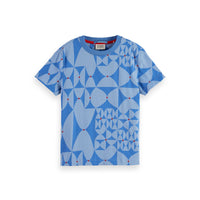 Scotch Shrunk Diamond Blue All Over Printed T-Shirt