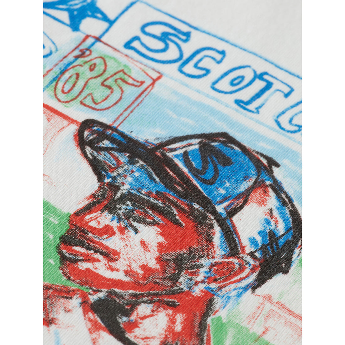 Scotch Shrunk White BaseballArtwork T-Shirt