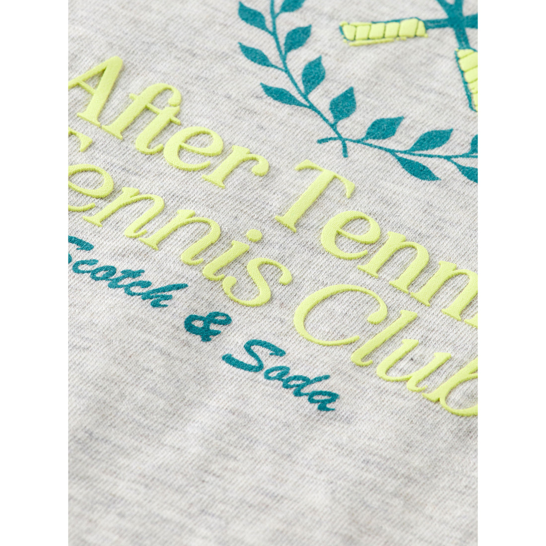 Scotch Shrunk Light Grey Melange Artwork T-Shirt