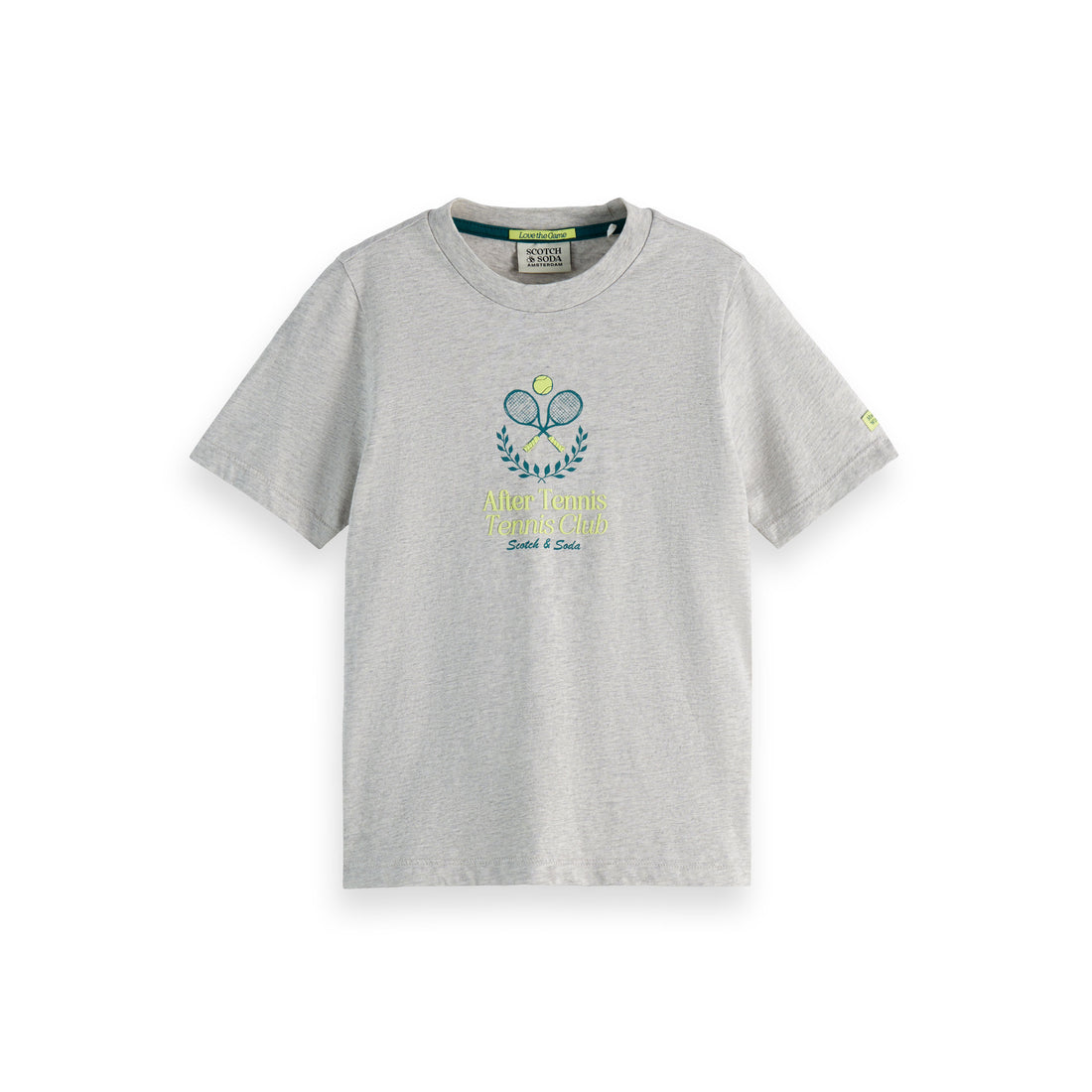 Scotch Shrunk Light Grey Melange Artwork T-Shirt