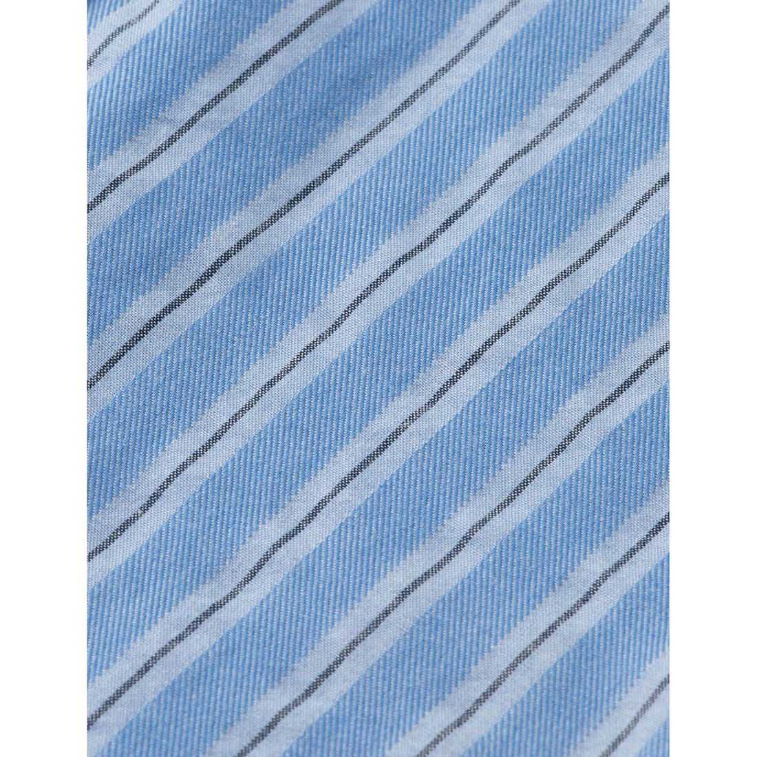 Scotch Shrunk Blue/ Agate Green Stripe Yarn-Dyed Shirt