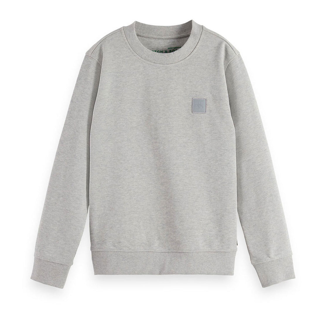 Scotch Shrunk  Grey Melange Logo Badge Sweatshirt