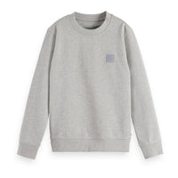 Scotch Shrunk  Grey Melange Logo Badge Sweatshirt