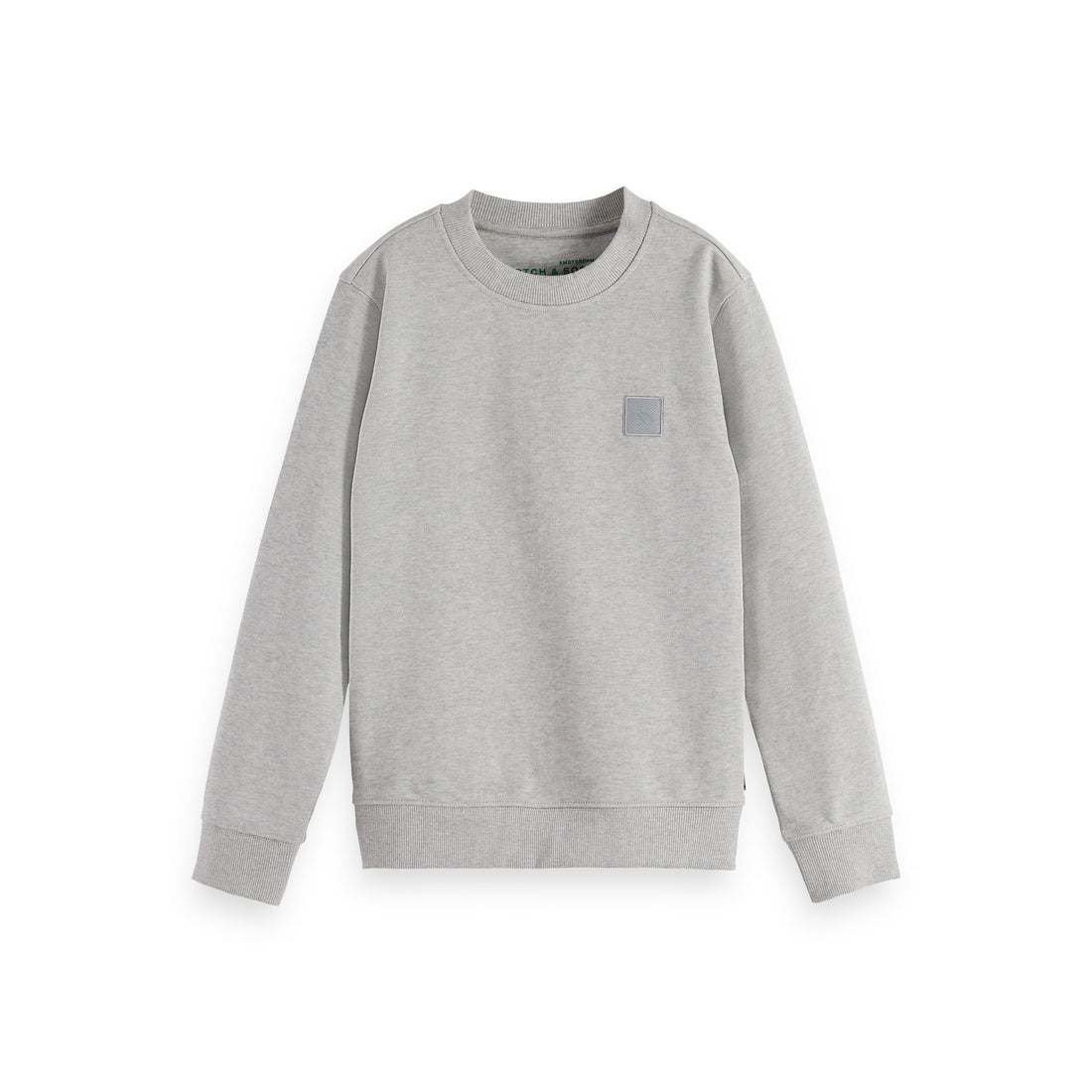 Scotch Shrunk Grey Melange Logo Badge Sweatshirt