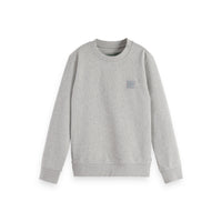 Scotch Shrunk Grey Melange Logo Badge Sweatshirt