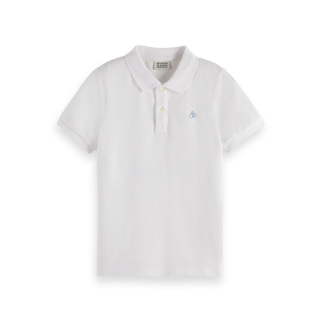 Scotch Shrunk Bright White Core Dyed Pique Polo