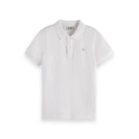 Scotch Shrunk Bright White Core Dyed Pique Polo