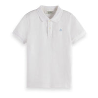 Scotch Shrunk  Bright White Garment Dyed Pique Polo