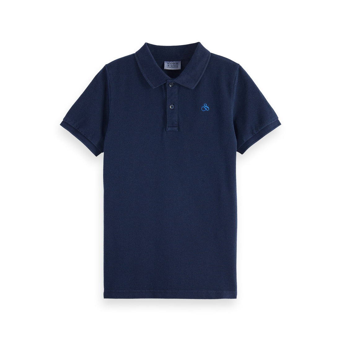 Scotch Shrunk Navy Core Dyed Pique Polo