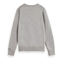 Scotch Shrunk  Grey Melange Logo Pullover