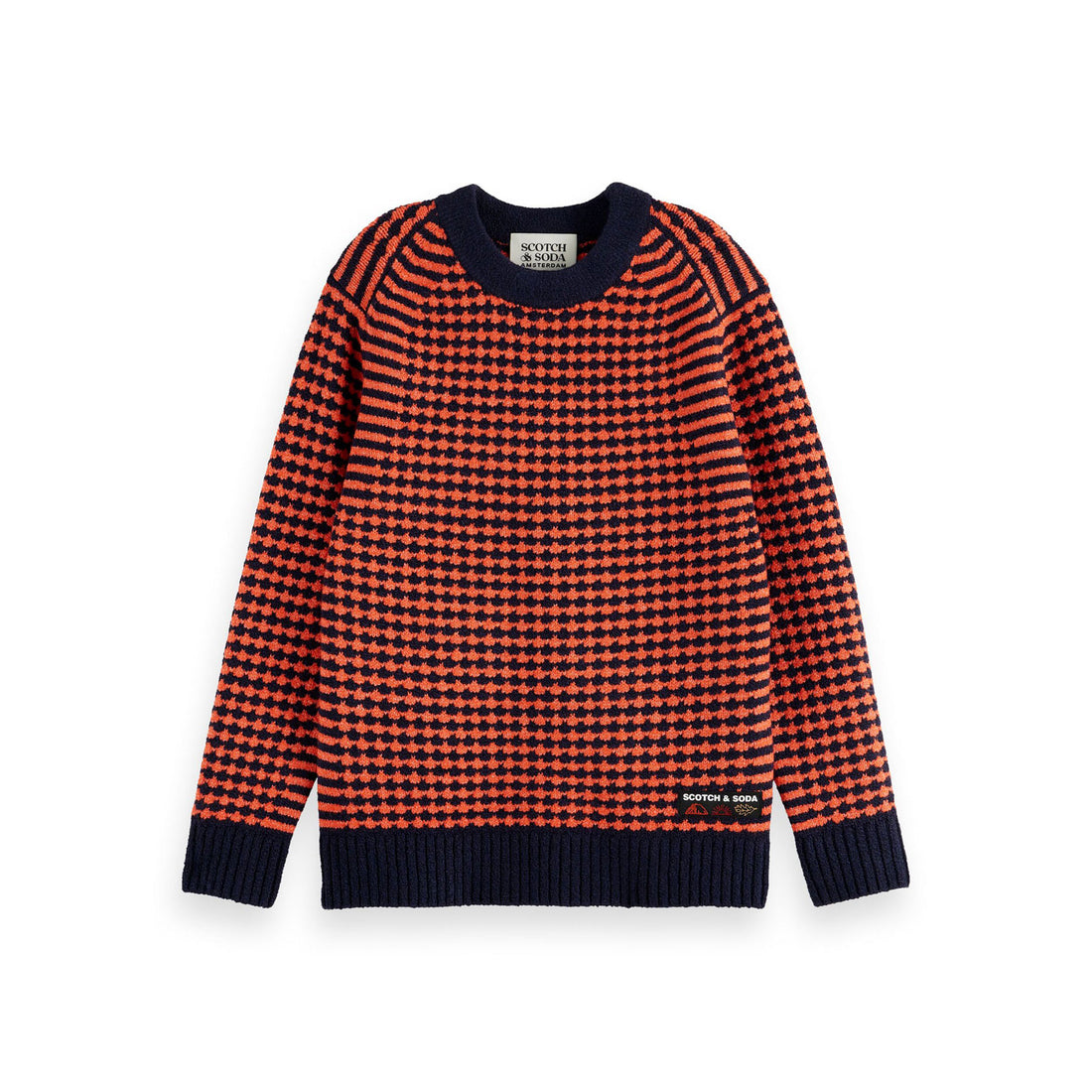 Scotch Shrunk Sky Captain/ Cherry Chenille Pullover