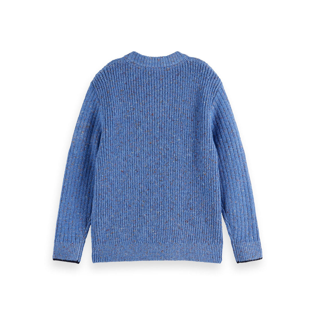 Scotch Shrunk Faded Denim Melange Cable Knit Pullover