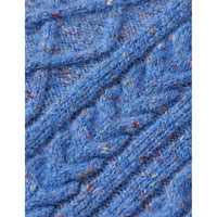 Scotch Shrunk Faded Denim Melange Cable Knit Pullover