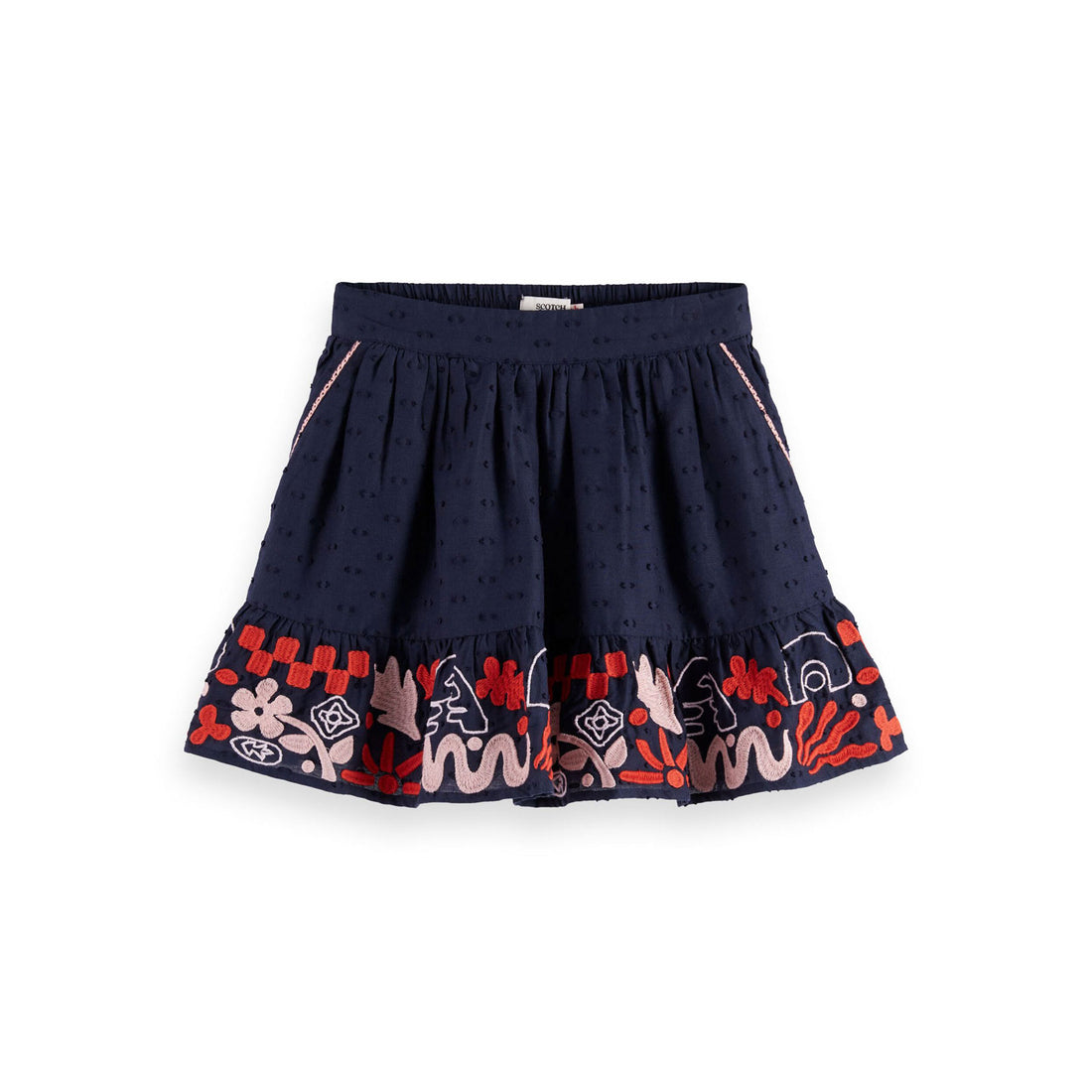 Scotch Shrunk Sky Captain Jacquard Embroidered Skirt