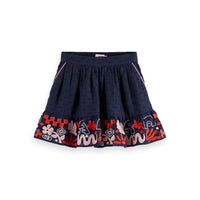 Scotch Shrunk Sky Captain Jacquard Embroidered Skirt