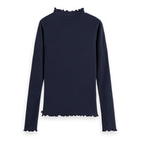 Scotch Shrunk Sky Captain Mock Neck Slim Fit RibTee