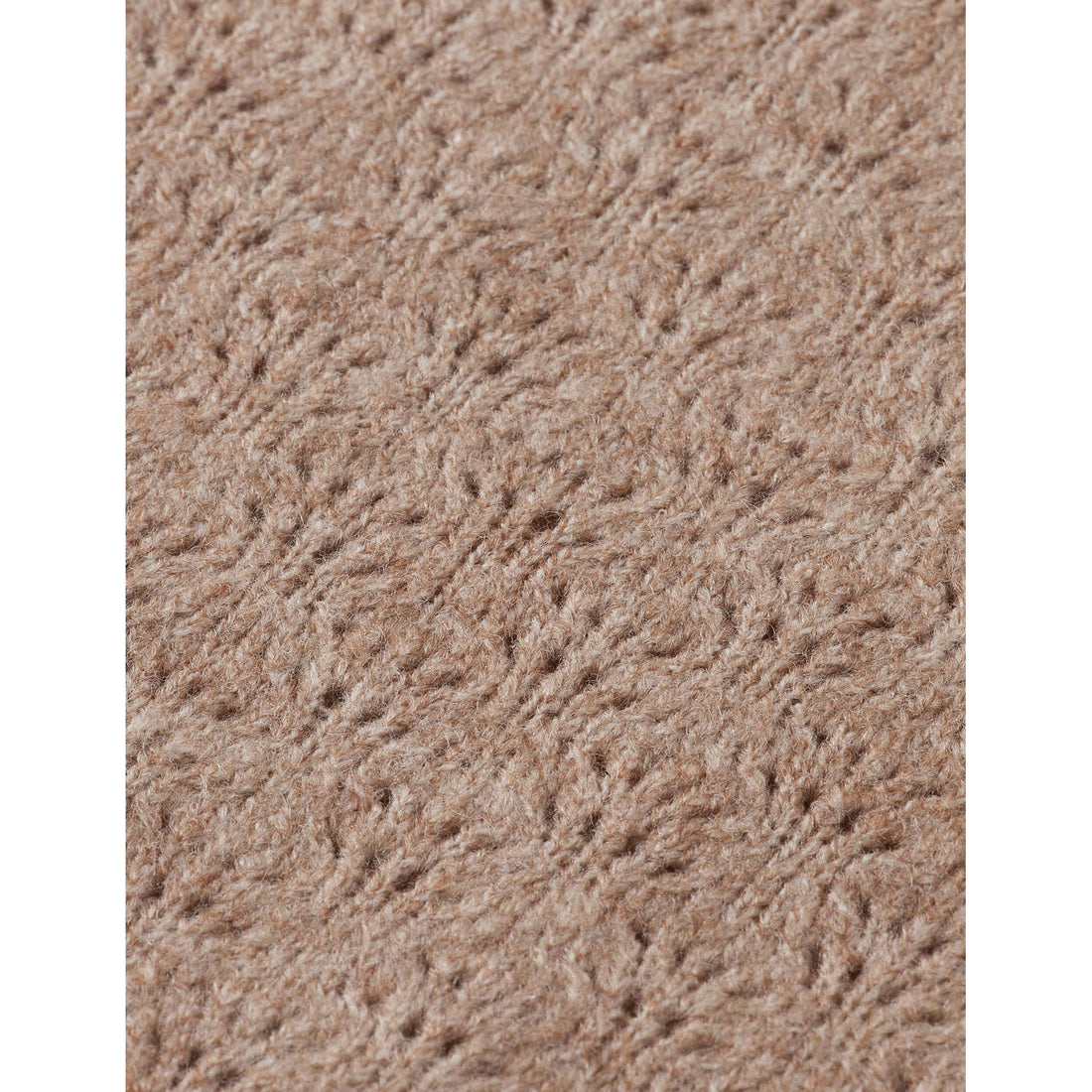 Scotch Shrunk Eggnog Melange Ajour-Knitted Pullover