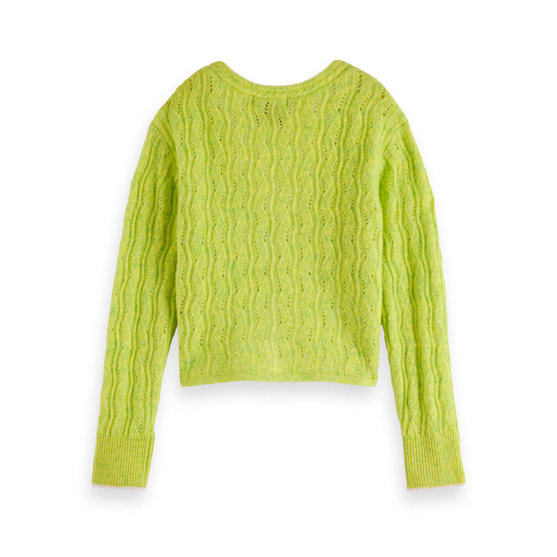Scotch Shrunk Limeaid Melange Knitted Cardigan
