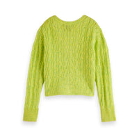 Scotch Shrunk Limeaid Melange Knitted Cardigan