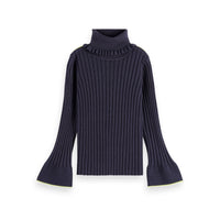 Scotch Shrunk Sky Captain Melange Slim-Fit Turtleneck