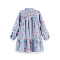 Scotch Shrunk Diamond Leaf Flannel Printed Dress