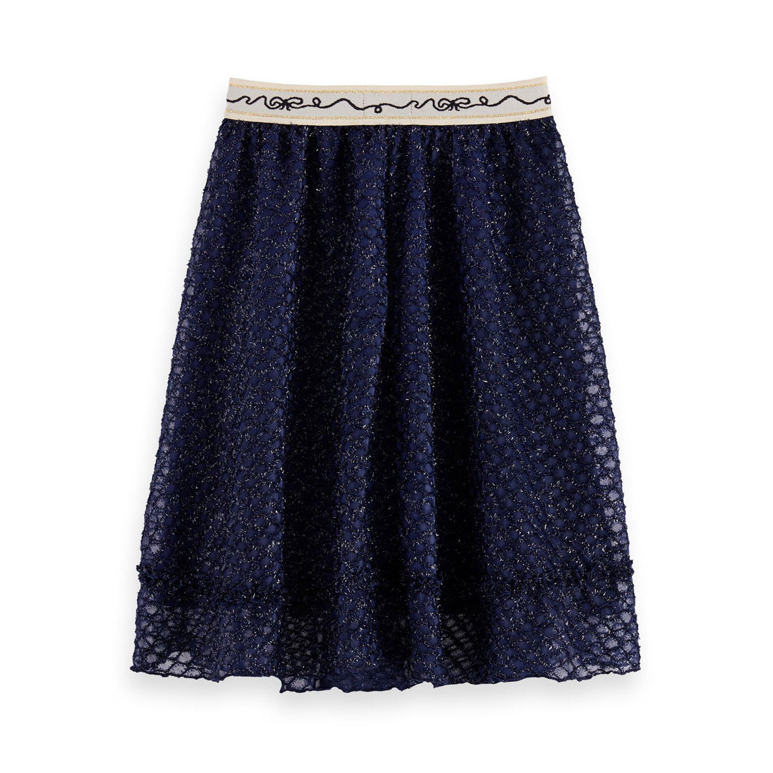 Scotch Shrunk Peacoat Fancy Lurex Midi Skirt