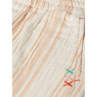 Scotch Shrunk Eggnog Stripe Embroidery Shorts