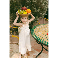 L by Ladida Cream Embroidered Maxi Dress
