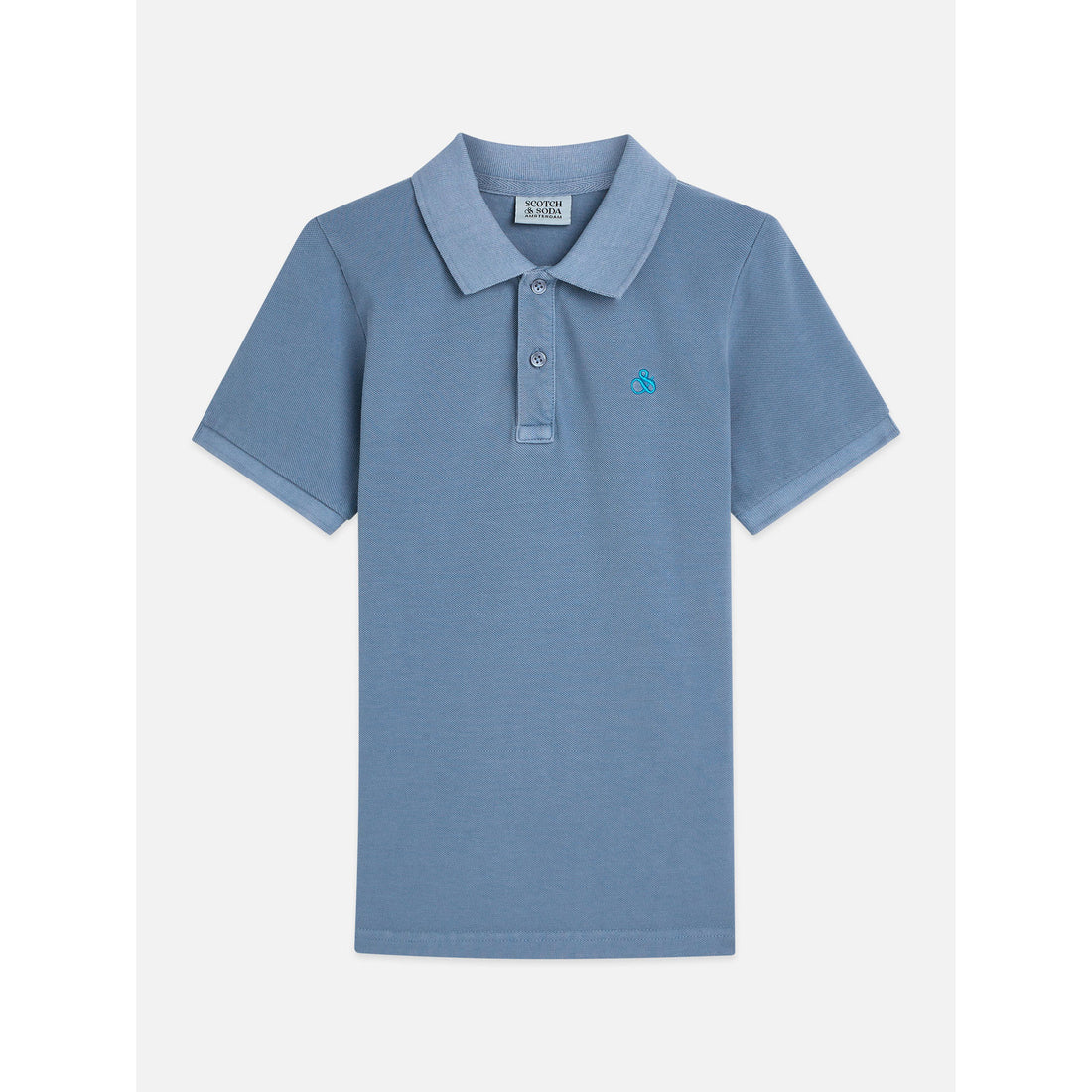 Scotch Shrunk Captain Blue Embroidery Pique Polo